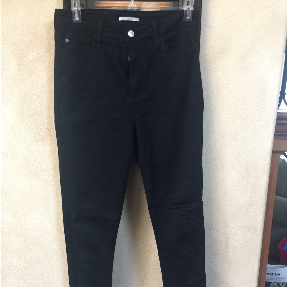 AG High-rise black skinny jeans