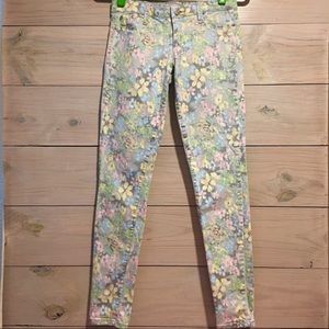 Tractr floral skinny jeans