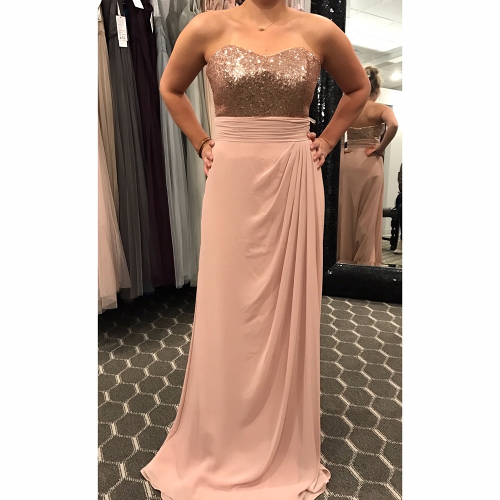 Bari Jay Rose gold dress