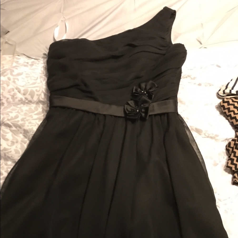 Black dress with flower detail
