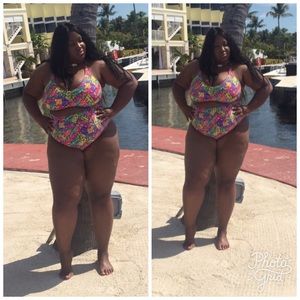 Forever 21 plus high waist swimwear