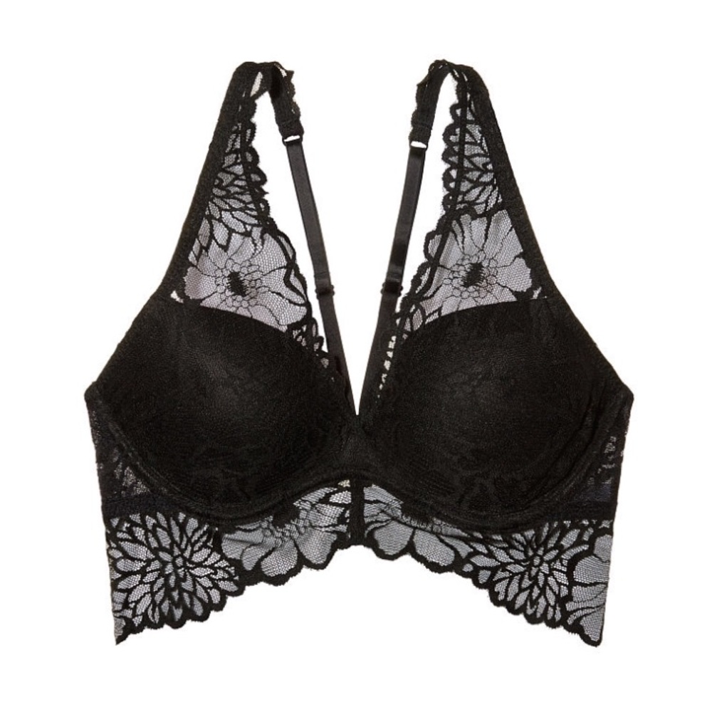 SOLD PINK floral lace push up bralette 2017