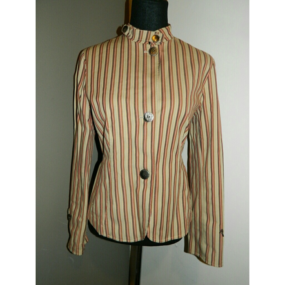 SOLD! AK Anne Klein blazer jacket striped sz 10