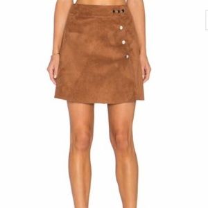 Suede skirt