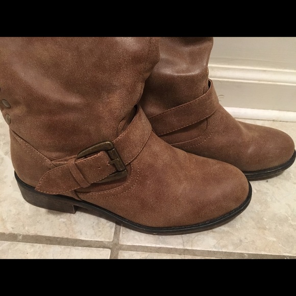 Shi by JOURNEYS Shoes Brown Shi By Journeys Tall Boot Red Zipper