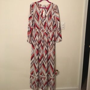 Bar III long sleeve maxi dress