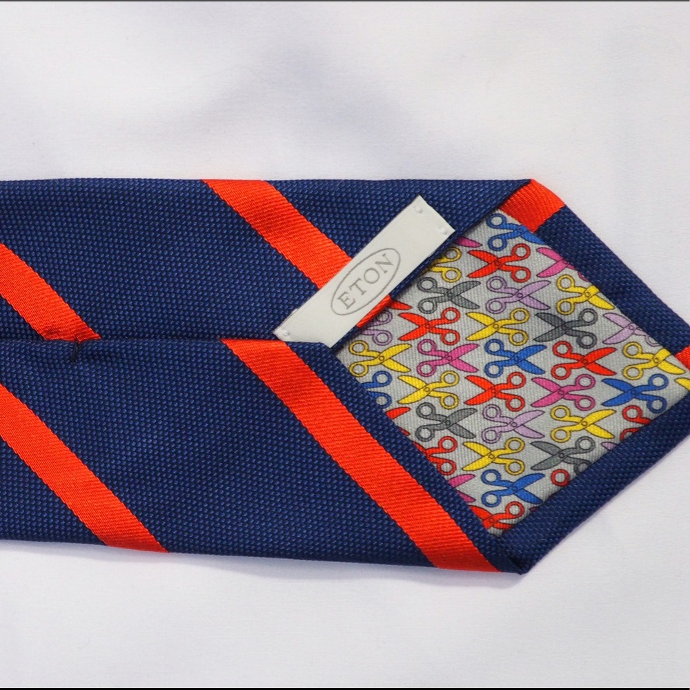 Eton NWOT 100% Pure Silk Striped Tie Retail: $150