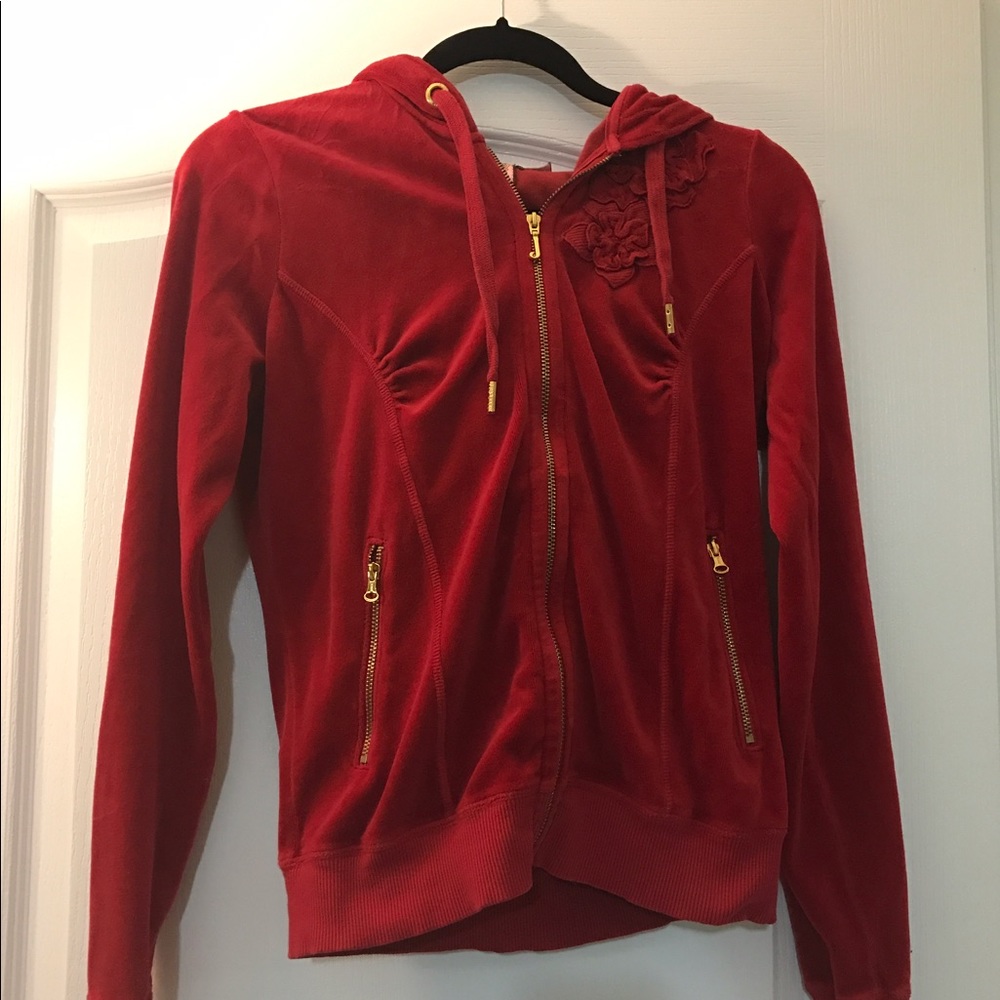 ⚠️‼️RED JUICY COUTURE VELOUR JACKET ⚠️‼️