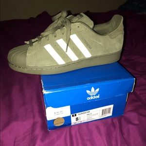 Adidas Superstar Olive Green/reflective stripes