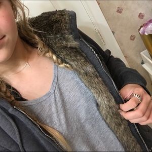 Hollister fuzzy hoodie