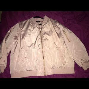 Plus size Rose Pink Bomber jacket