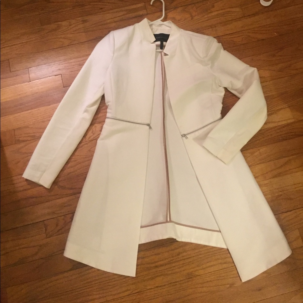 BCBG MAXAZRIA White Long Coat