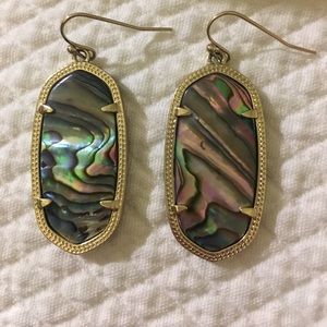 Kendra Scott elle earrings in Abalone shell