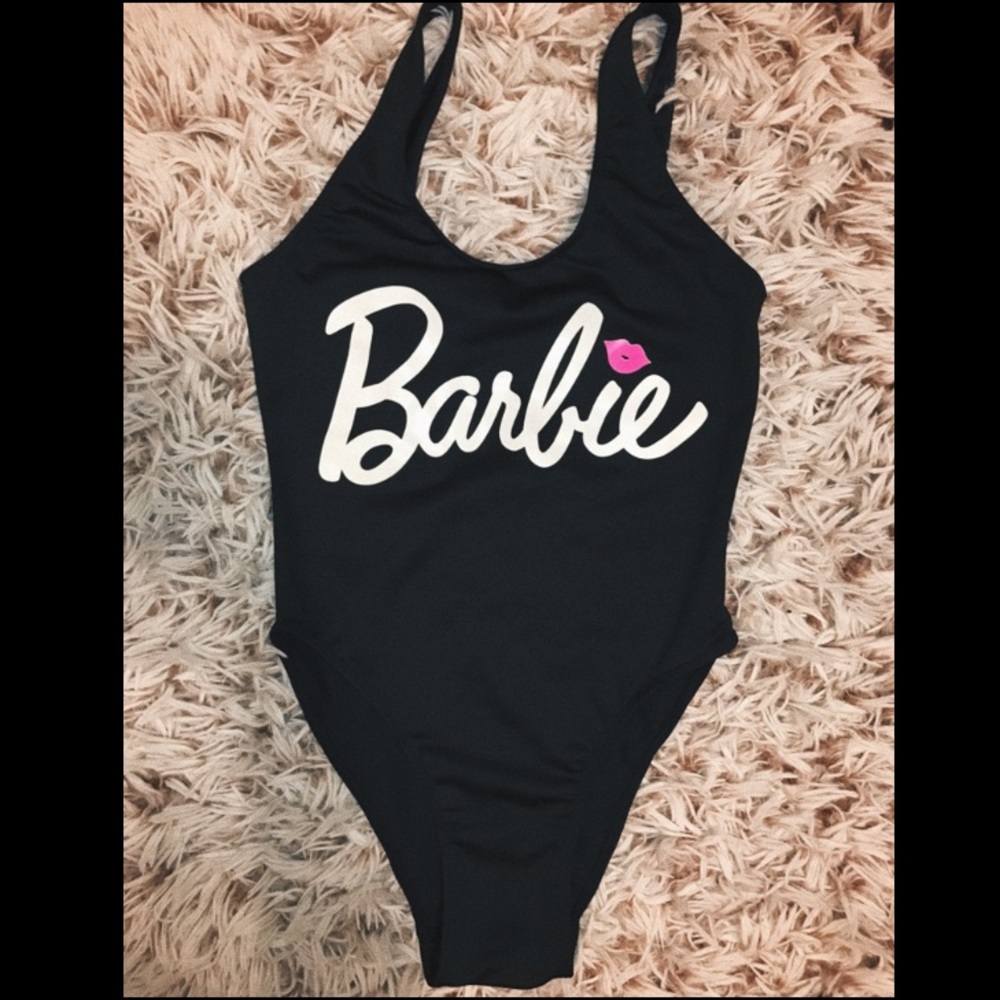 One piece "Barbie" bathing suit