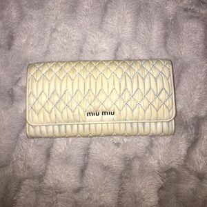 Miu Miu Matelasse Leather Wallet