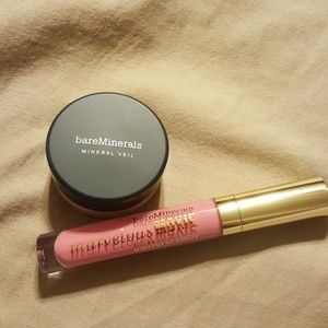 Bare minerals finishing powder and lipgloss
