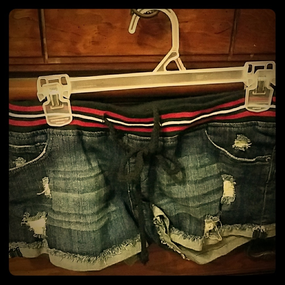 Dark denim shorts