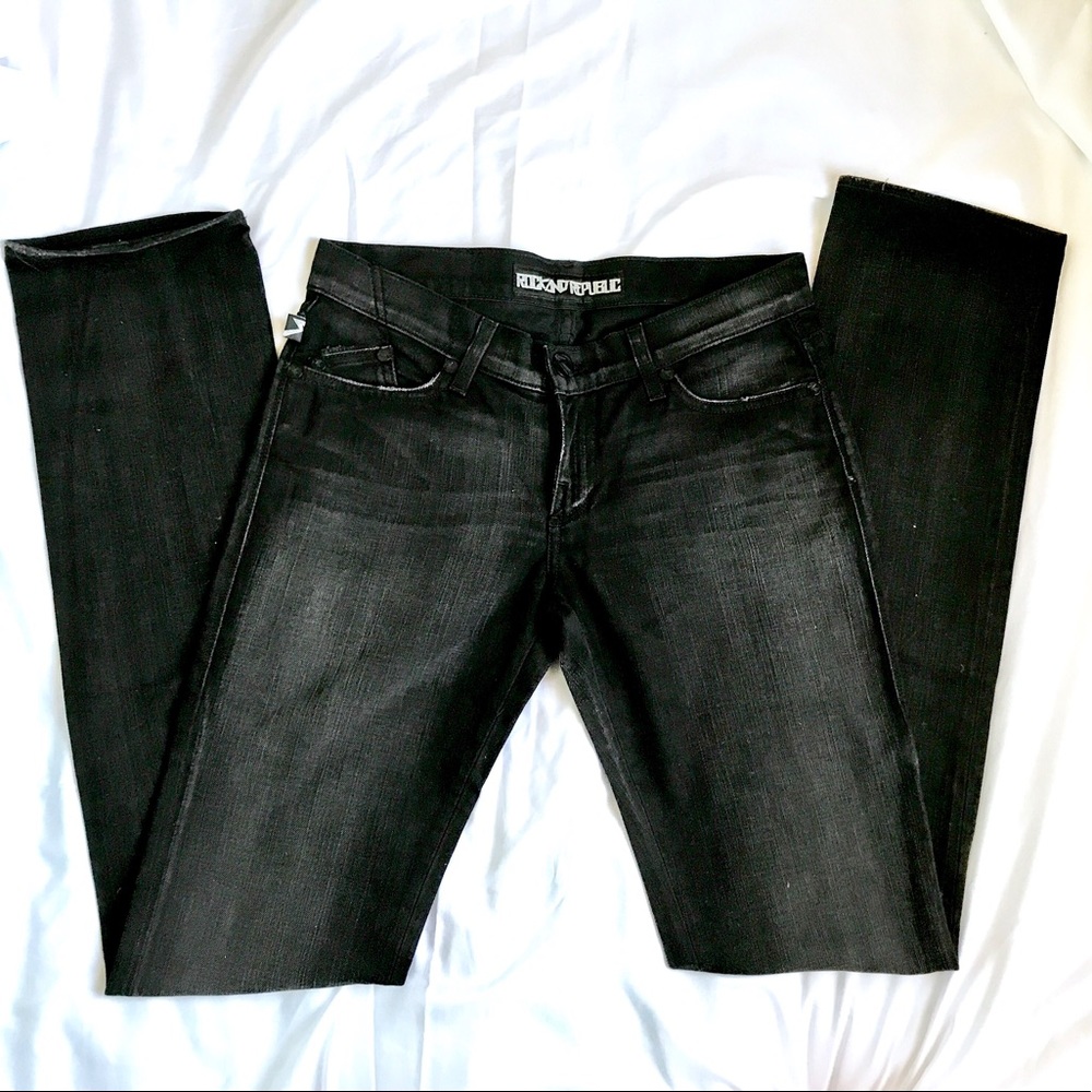 Rock&Republic Black Jeans Sz 27