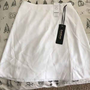White Bebe mini skirt