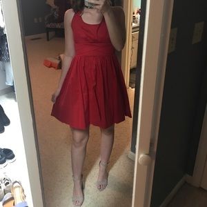 red delia's bow dress