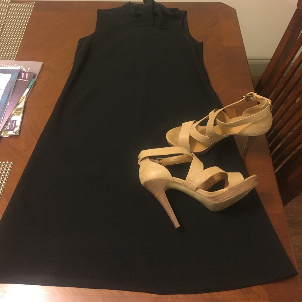 Talbots black sheath dress