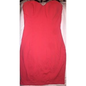 Red Strapless Dress