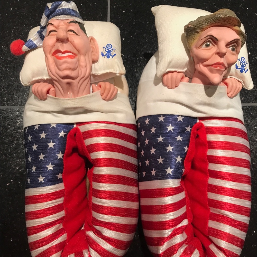Ronald and Nancy Regan slippers