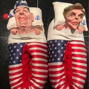 Ronald and Nancy Regan slippers