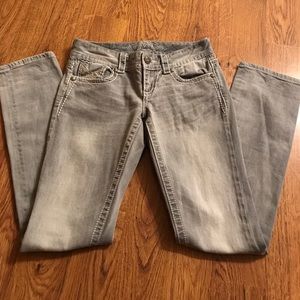 Gray Straight Leg Jeans