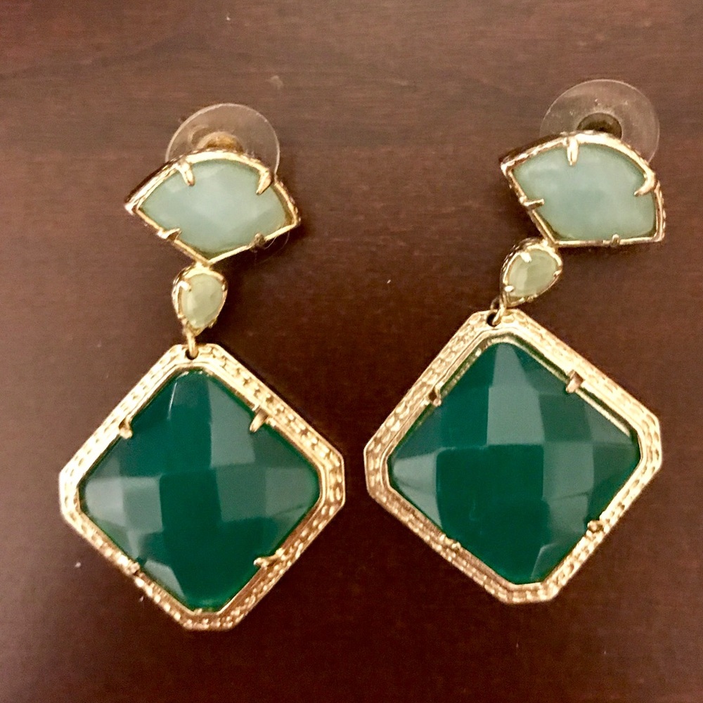 Kendra Scott Green Earrings