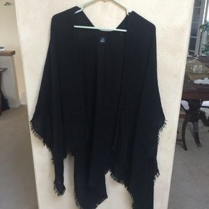 Black ruana/shawl