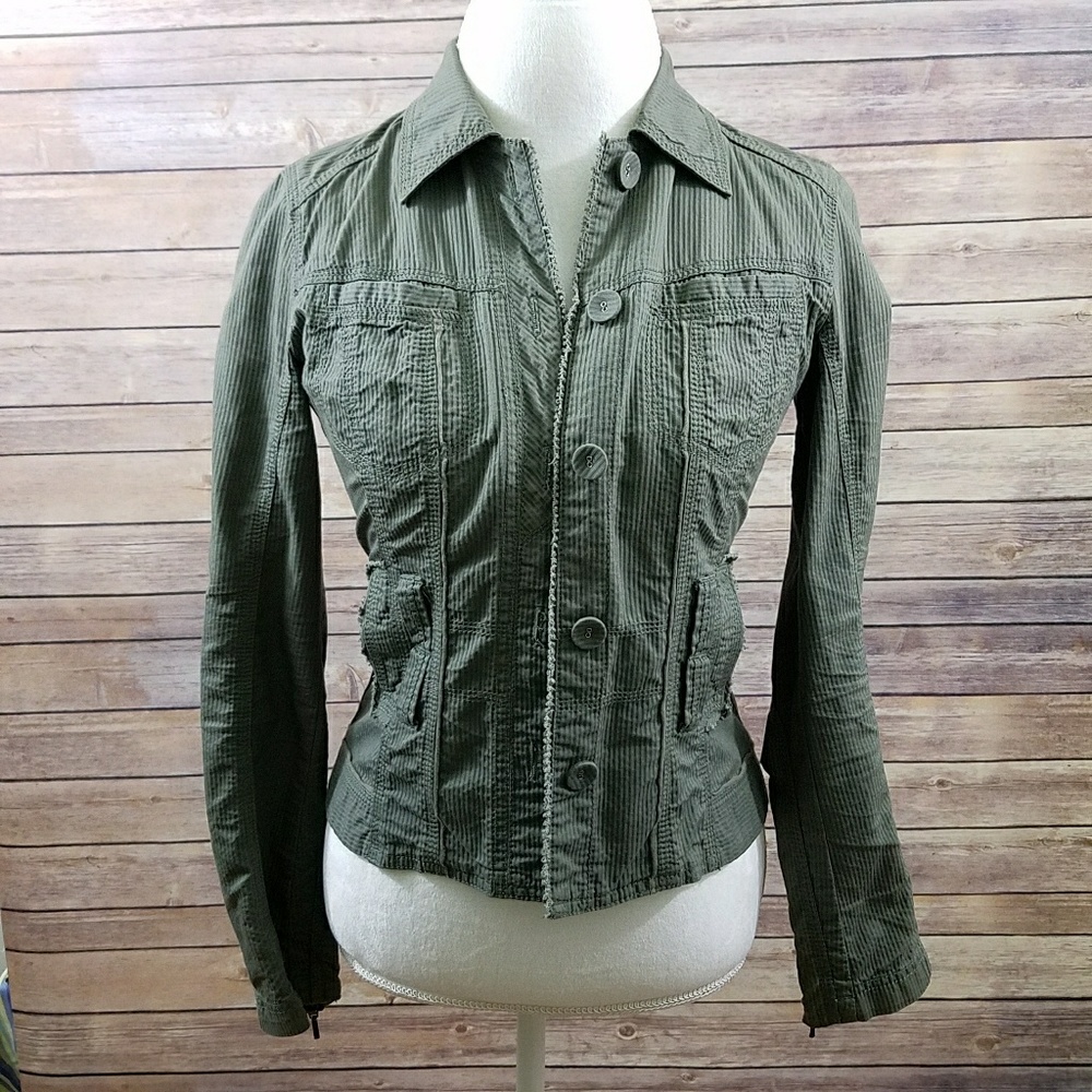 SANDWICH Womens Green Cotton Jacket Size 4 - Picture 1 of 7