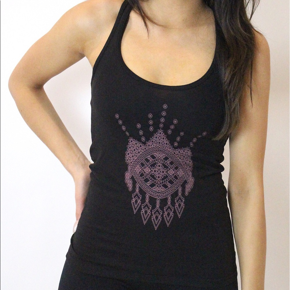 🎉SALE🎉 NEW Third Eye Yoga Tank Top Pink & Black