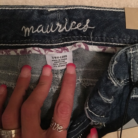 NWT women's Maurice's brand jeans size 7/8 x-long - Picture 1 of 5