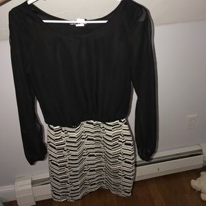 Black & white homecoming dress