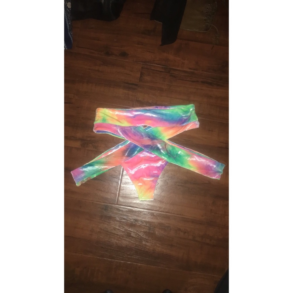 Strappy tie dye bottoms