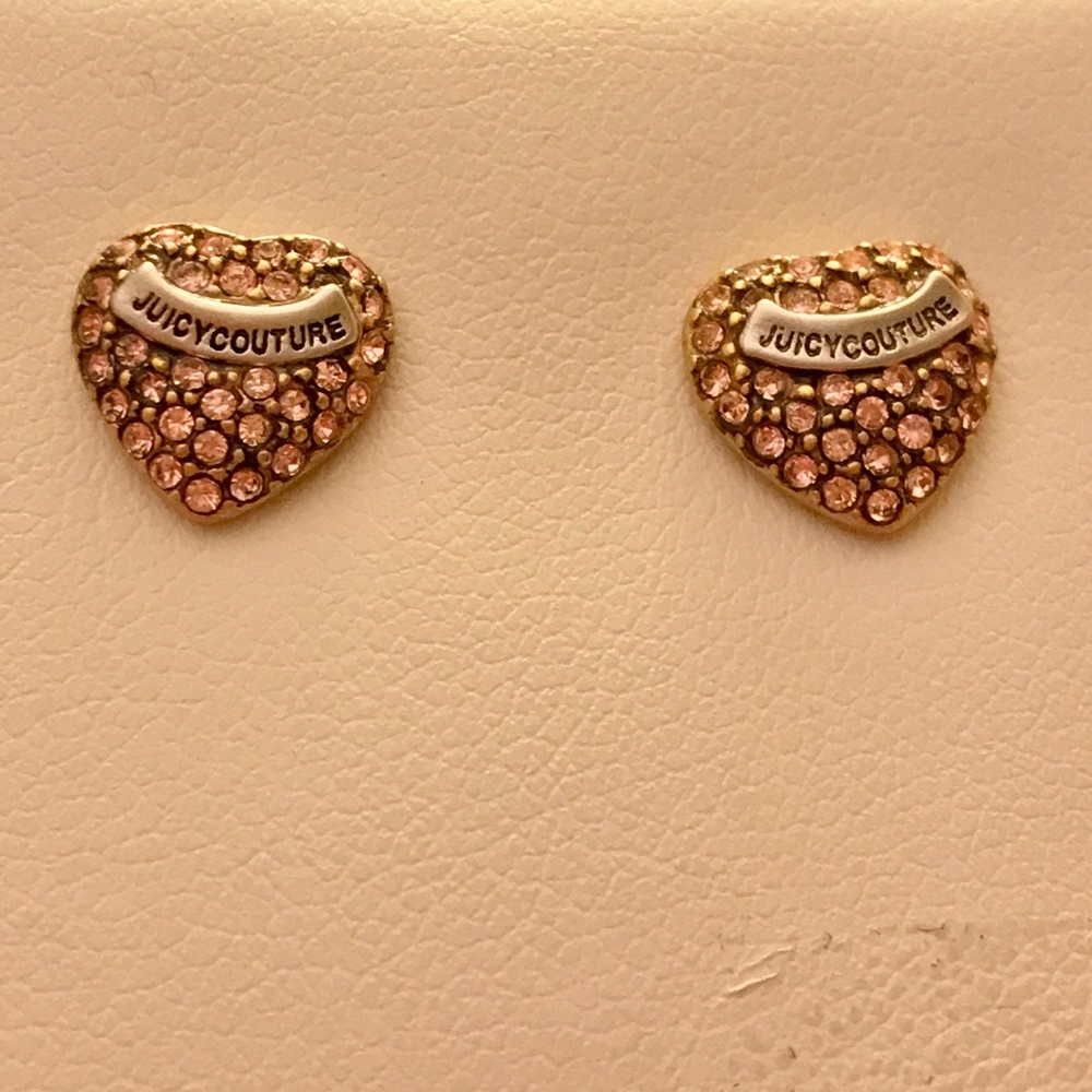JUICY COUTURE PINK HEART EARRINGS