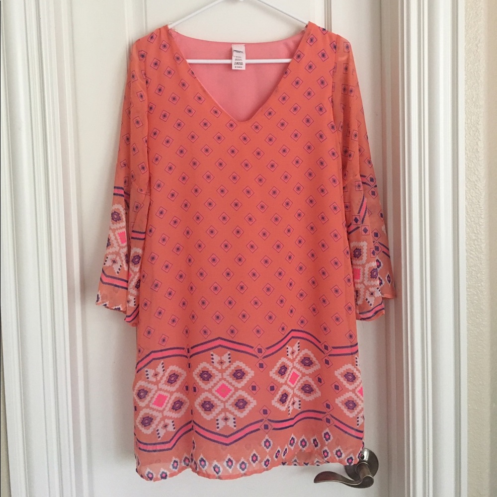 Neon shift dress