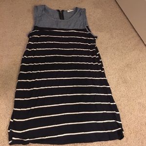 Navy/white stripped Cotten dress
