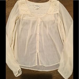 Denim & Supply Ralph Lauren sheer peasant top