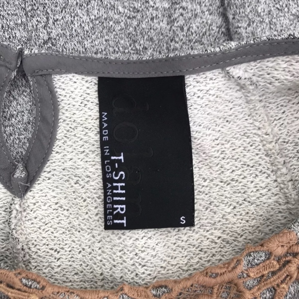 Anthropologie S Rare Lace Le Pompe Sweatshirt Top - Picture 7 of 7