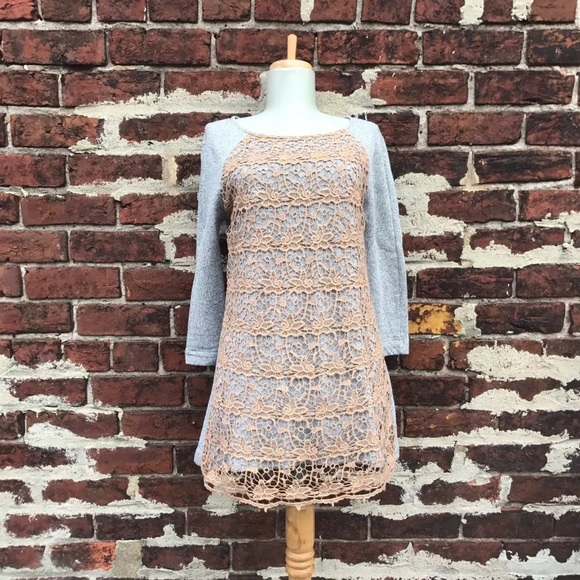 Anthropologie S Rare Lace Le Pompe Sweatshirt Top - Picture 2 of 7