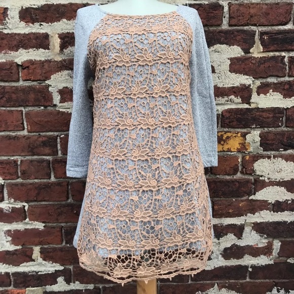 Anthropologie S Rare Lace Le Pompe Sweatshirt Top - Picture 4 of 7