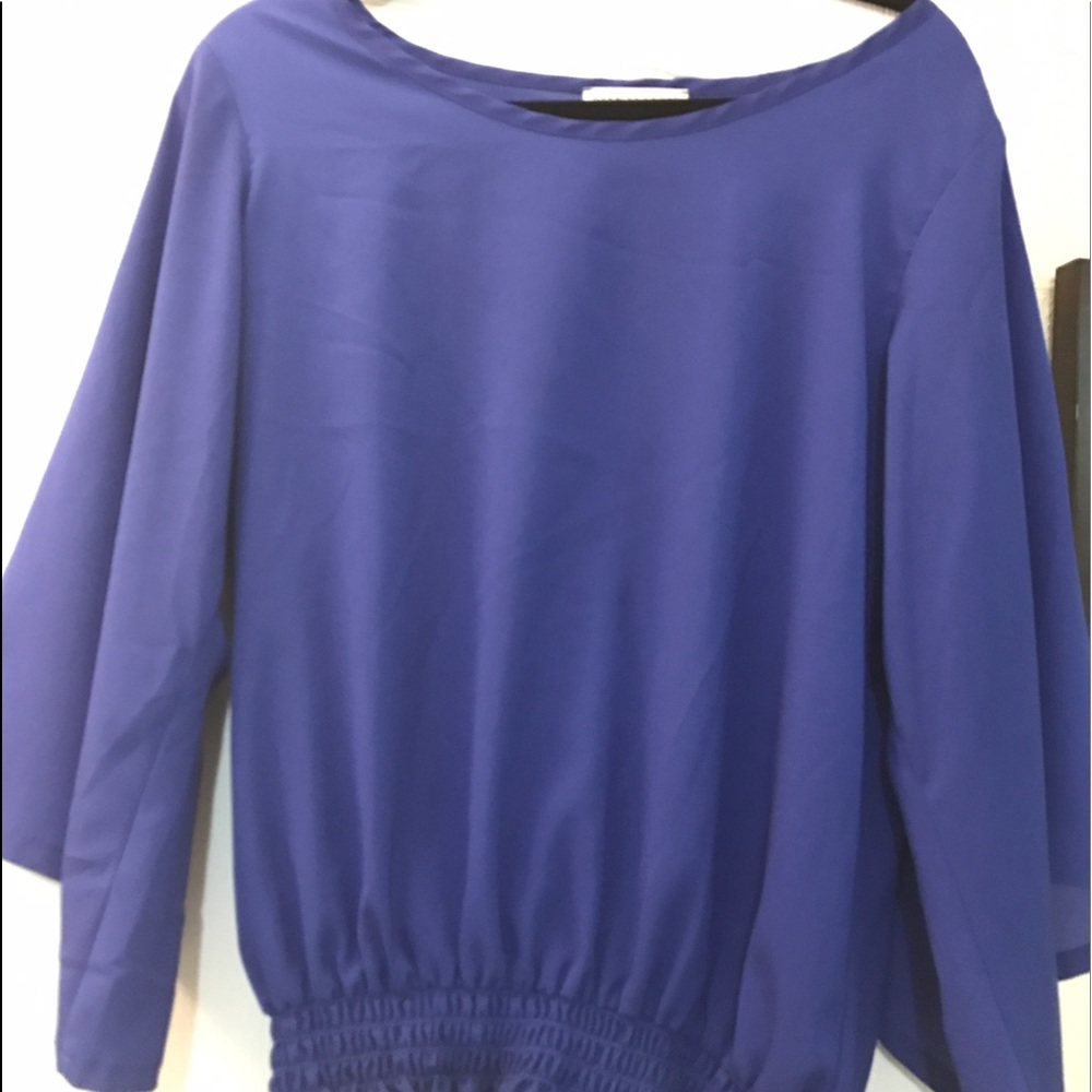 BEAUTIFUL BLUE PEASANT BLOUSE