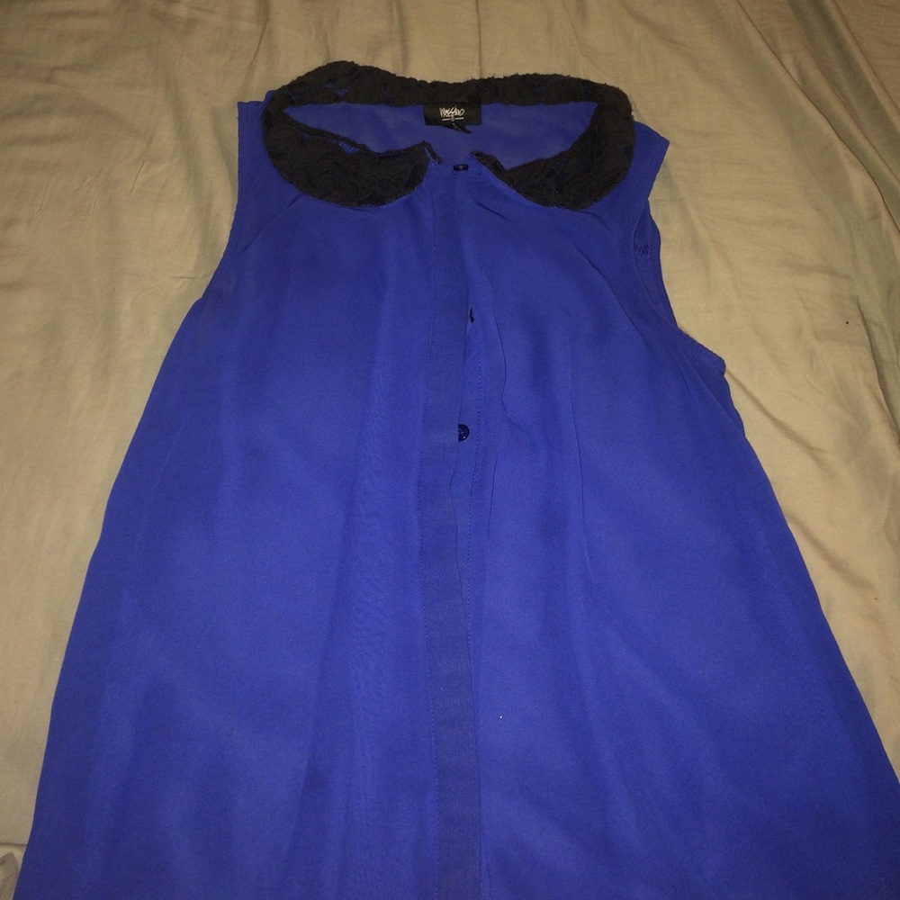 Blue Sheer Top
