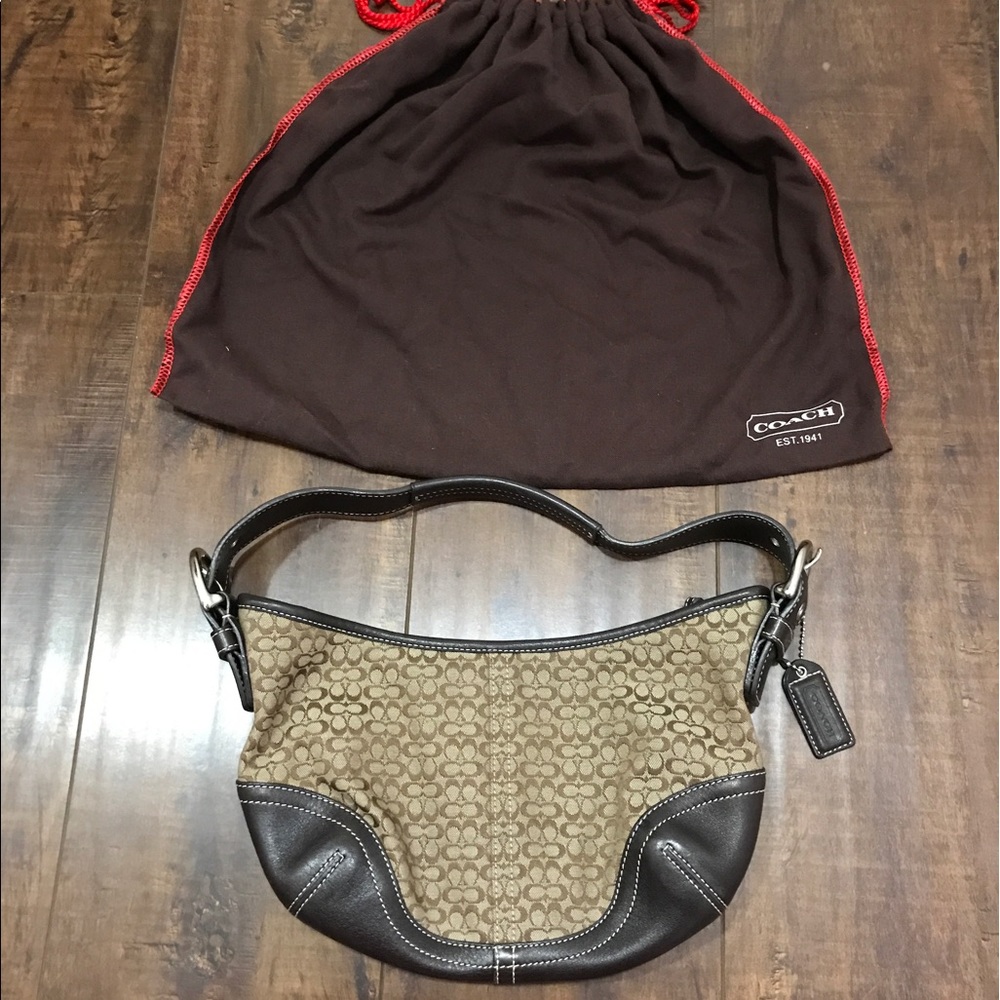 Coach Jacquard Leather Small Signature SoHo Hobo