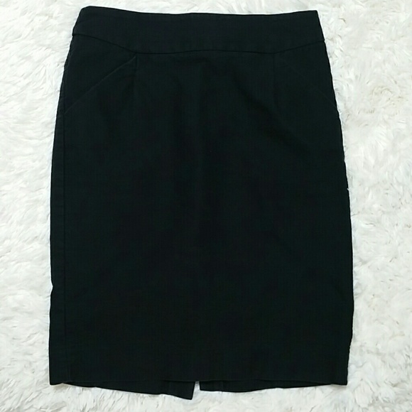 J. Crew Factory Skirts Jcrew Black Pencil Skirt With Pockets Poshmark