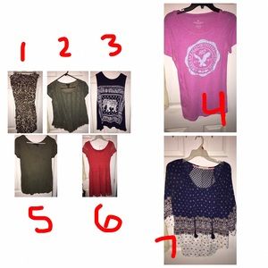 variety of shirts - 7$ each or 49$ for all