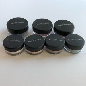 LOT 7 Bare minerals eye shadows, loose powder