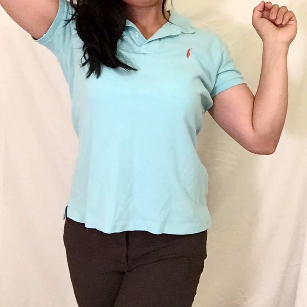 Ralph Lauren The Skinny Polo Women's Light Blue